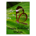 clearwing, deseos del feliz cumpleaños tarjetón