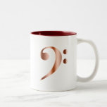 Clef bajo de cobre tazas