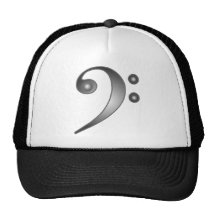 Clef bajo metálico gorros bordados