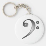 Clef bajo metálico llavero