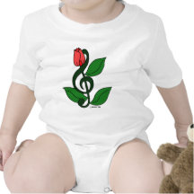 Clef color de rosa camiseta