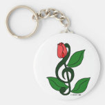 Clef color de rosa llavero