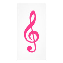 Clef de la nota de la música tarjetas fotograficas 