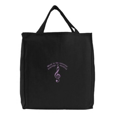Clef musical con la bolsa de asas de la cita de Lo
