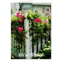 Clematis en la cerca - hemos movido la tarjeta