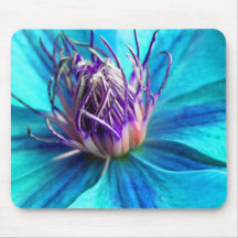 Clematis Mousepads del Aquamarine de Psychadelic Tapete De Ratón