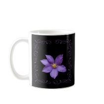 Clematis púrpura tazas