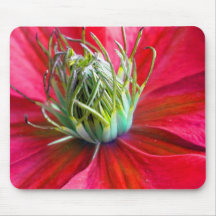 Clematis rojo Mousepad de Psychadelic Tapetes De Raton