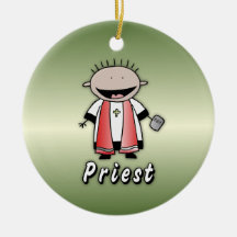 Clero religioso del sacerdote del empleo personali adornos de navidad