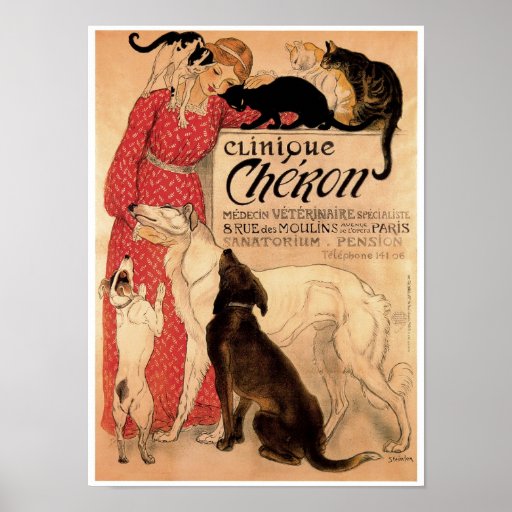 Clínica Chéron - impresión del vintage de Steinlen Posters