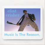 Clint Crisher Mousepad, música es la razón alfombrillas de raton 