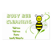 Clip art de la abeja ocupada tarjetas de negocios