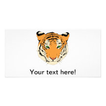 Clip art del tigre plantilla para tarjeta de foto