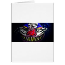 Clowm espeluznante tarjeta