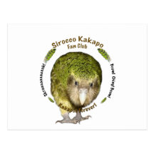 Club de fans del Kakapo del siroco Tarjeta Postal
