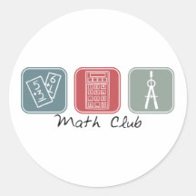 Club de la matemáticas (cuadrados) pegatinas  