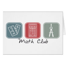 Club de la matemáticas (cuadrados) tarjeton