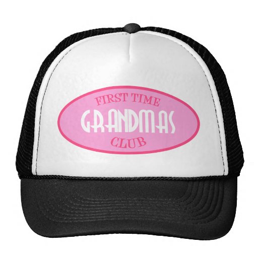 Club de las abuelas de la primera vez (rosa) gorro de camionero