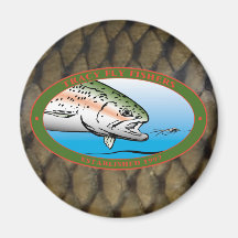 Club de los pescadores de la mosca imán de frigorifico