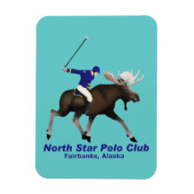 Club del polo de la estrella del norte imán rectangular