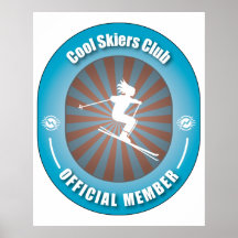 Club fresco de los esquiadores posters
