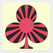 club sun rising 正方形シール・ステッカー