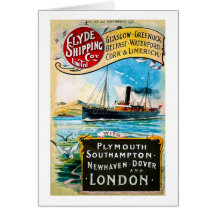 Clyde Shipping Company - vintage Tarjetón
