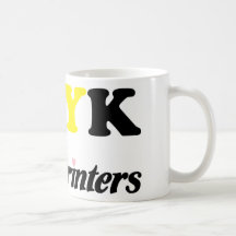 CMYK está para la taza de las impresoras
