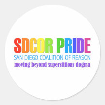 Coalición de San Diego del orgullo de la razón Pegatina