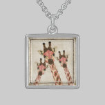 Cobre y collar de las jirafas de Rosa collares