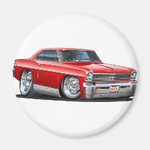 Coche 1966-67 del rojo de Nova Imanes De Nevera