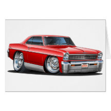 Coche 1966-67 del rojo de Nova Tarjetas