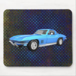 Coche 1967 de deportes del Corvette: Final azul: M Tapetes De Ratón