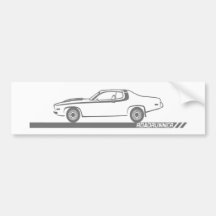 Coche 1973-74 del gris del Roadrunner Etiqueta De Parachoque