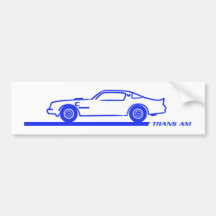 Coche 1974-78 del azul del transporte pegatina de parachoque