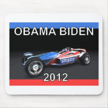 Coche 2012 de competición de Obama Biden Tapetes De Ratones