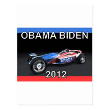 Coche 2012 de competición de Obama Biden Tarjetas Postales