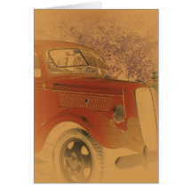 Coche antiguo tarjeton