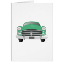 Coche antiguo viejo tarjeton