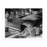 Coche antiguo Wreck, 1918 Tarjeta Postal