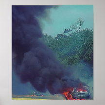 Coche ardiente impresiones
