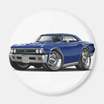 Coche azul marino 1966 de Chevelle Imán Para Frigorífico