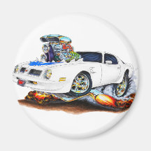 Coche Blanco-Azul 1974-76 del transporte Iman De Nevera