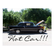 Coche caliente tarjetas postales