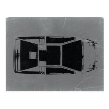Coche clásico del concepto tarjetas postales