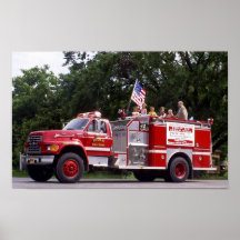 Coche de bomberos #1 de Inola Oklahoma Posters