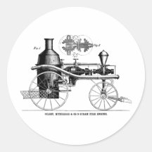 Coche de bomberos del vapor rotatorio de Silsby Etiqueta