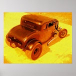 Coche de carreras de la escuela vieja poster