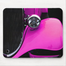 Coche de carreras rosado Mousepad