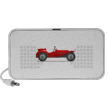 Coche de deportes antiguo viejo laptop altavoces